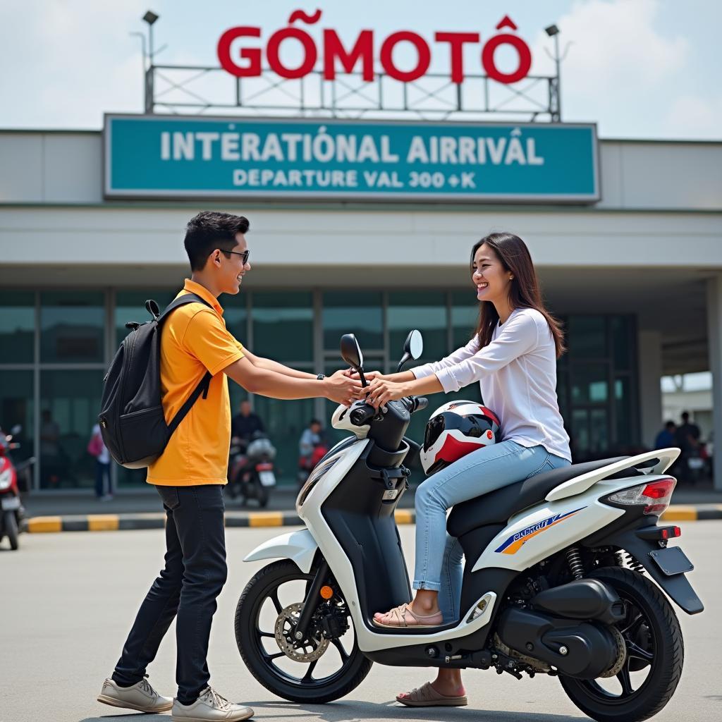 Dịch vụ giao xe máy tận nơi của GOMOTO tại Đà Nẵng, bao gồm sân bay