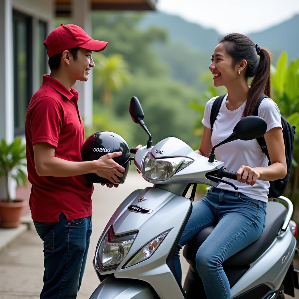 Xe may doi moi, giao tan noi mien phi khi thue xe may Ba Vi tai GoMoto