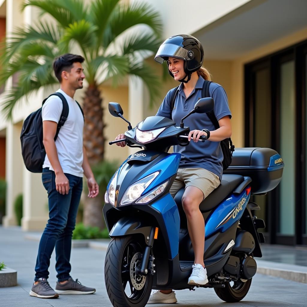 Thue xe may Cam Ranh GOMOTO giao xe tan noi tien loi cho du khach